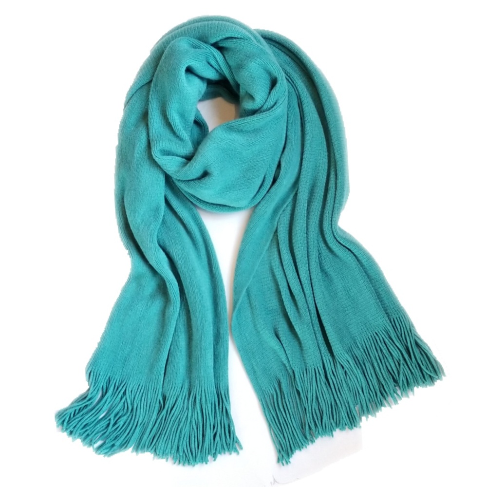 Blue-Teal Long Wrap Scarf